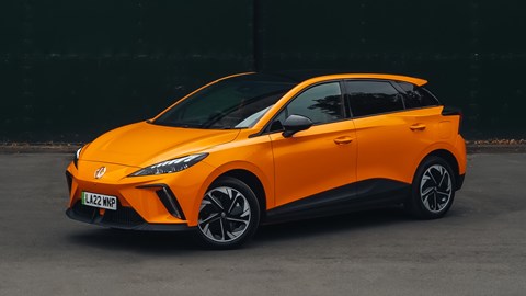 Best Electric Cars - MG 4, orange, front three quarter