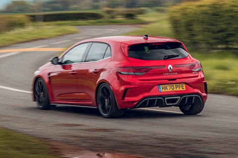megane rs rear cornering